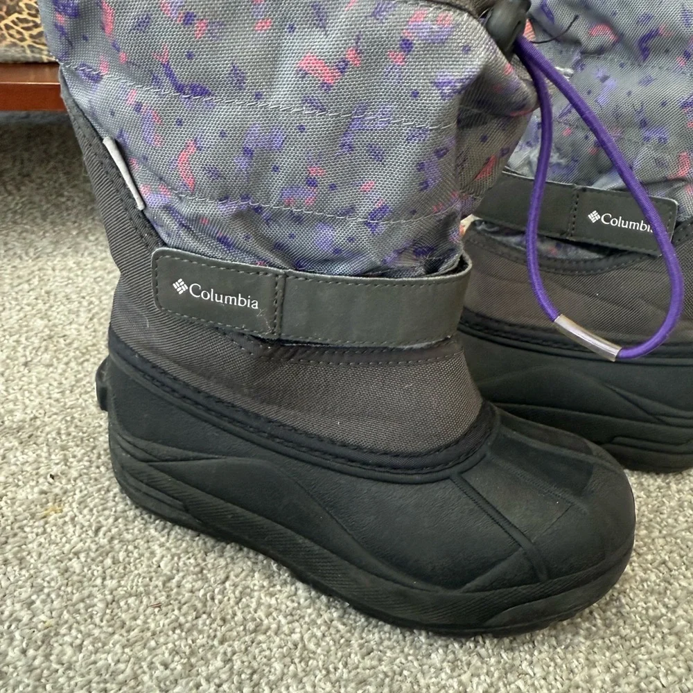 Columbia Kids Powderbug Plus II Youth Winter Snow Boots‎ size 1